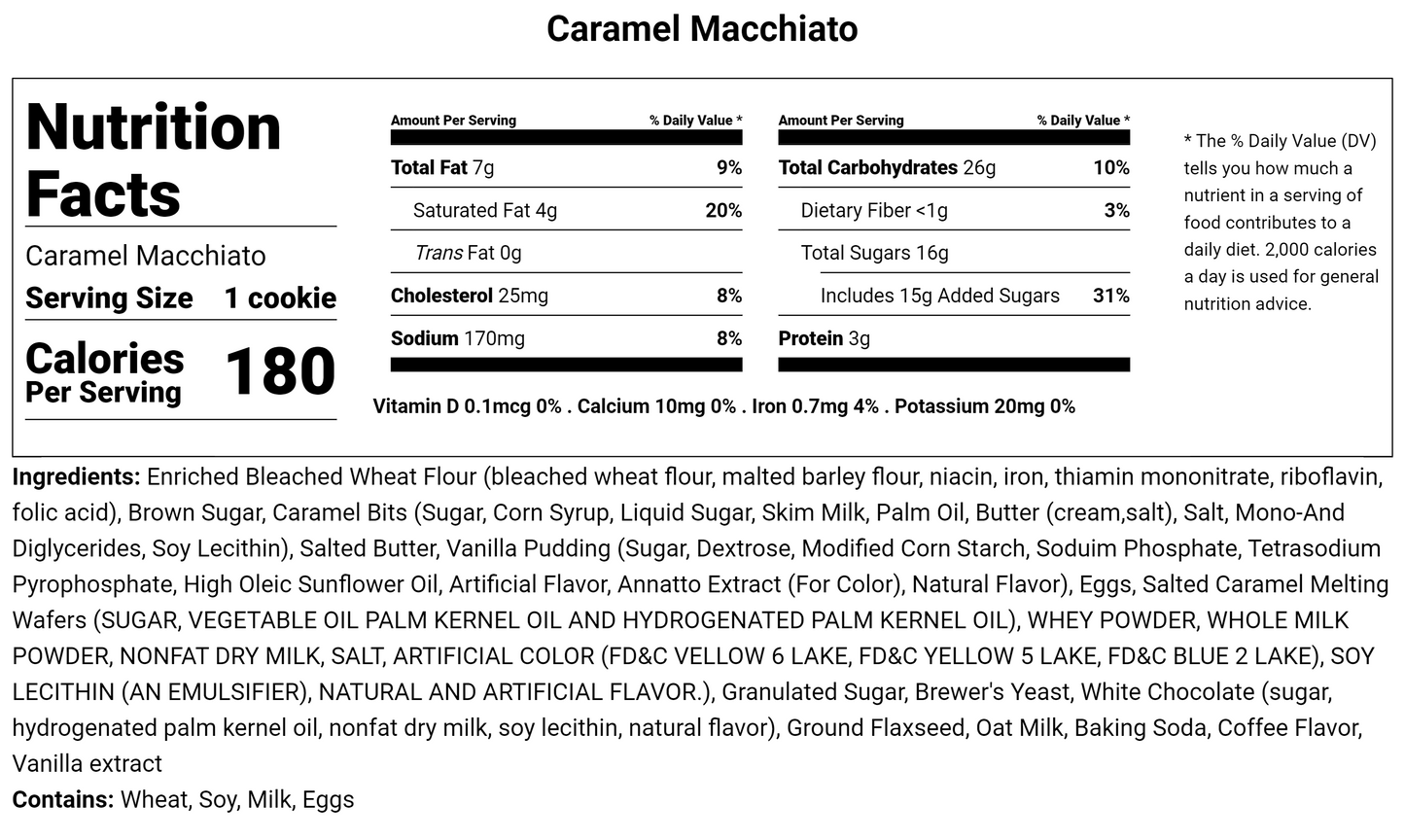 Caramel Macchiato- Lactation Cookies