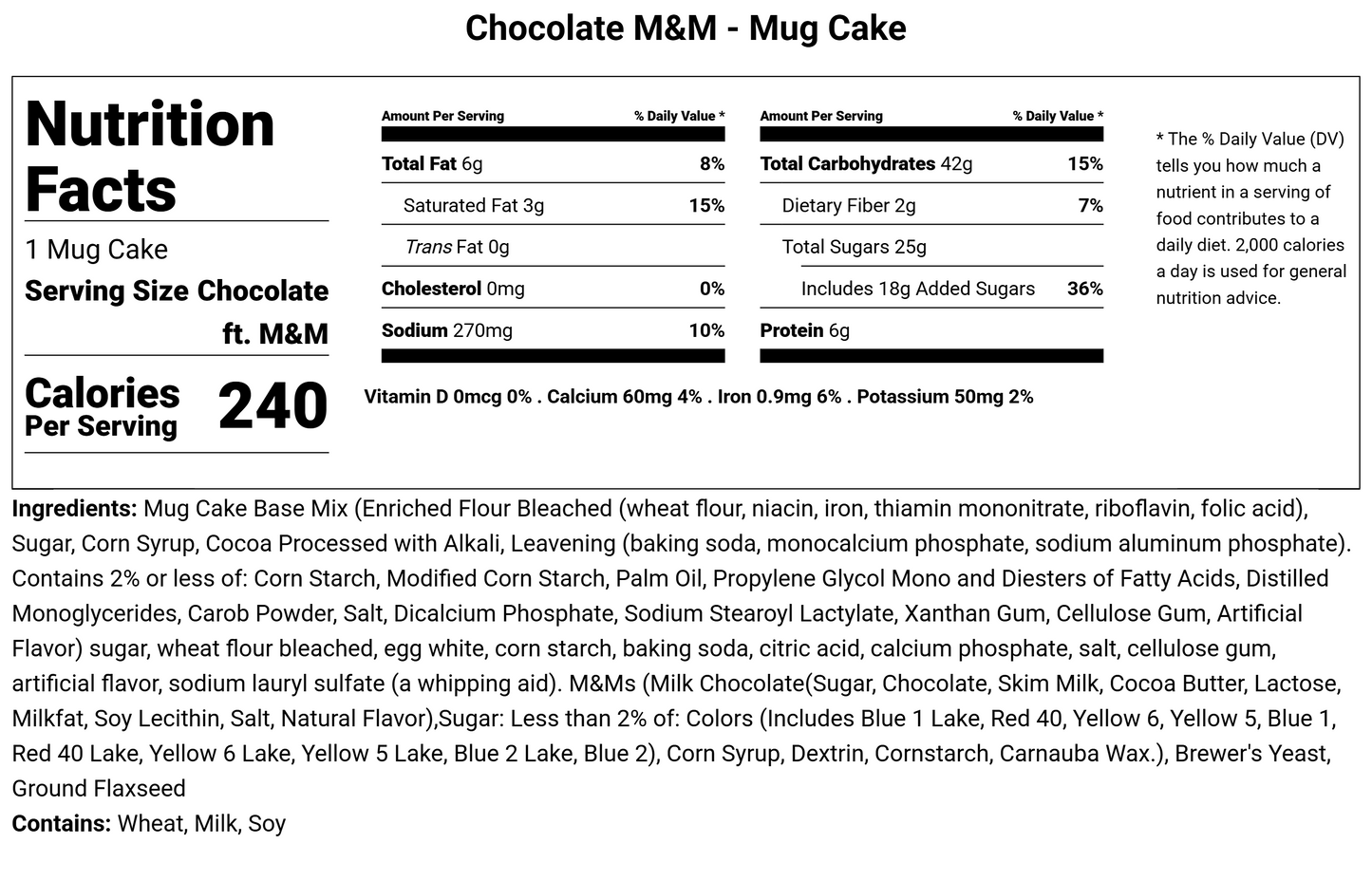 Mug Cake Mixes - Lactation Treats