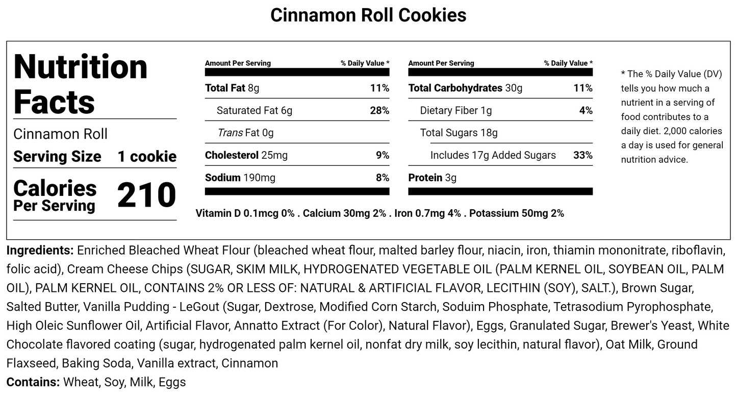 Cinnamon Roll - Lactation Cookies