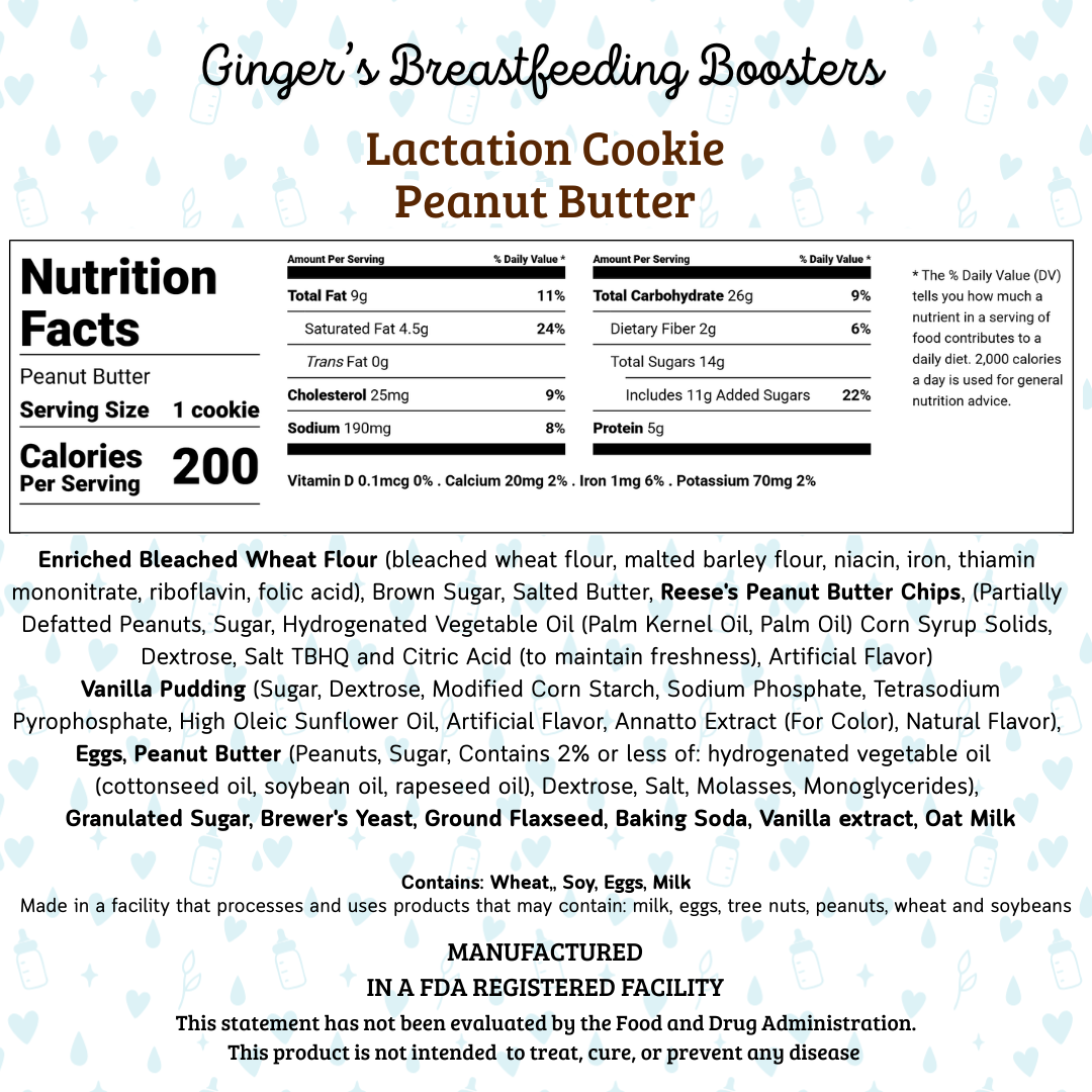 Peanut Butter - Lactation Cookies