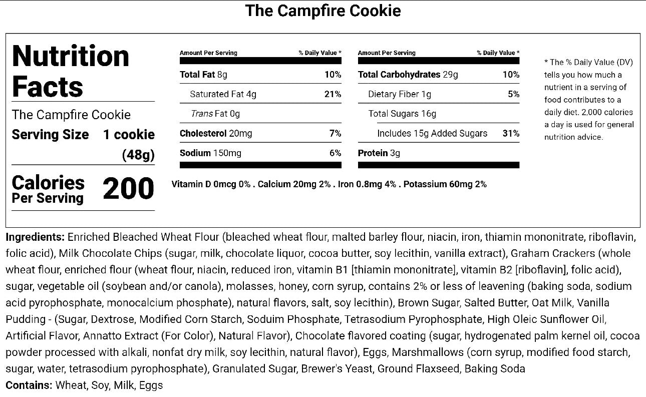 The Campfire Cookie - Lactation Cookies