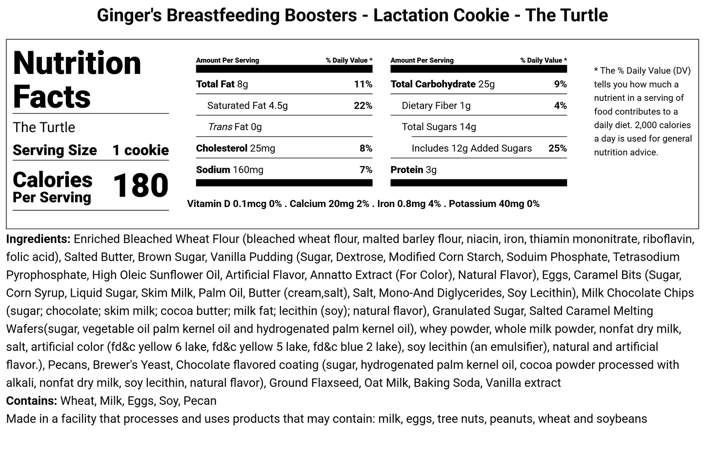 The Turtle - Lactation Cookies
