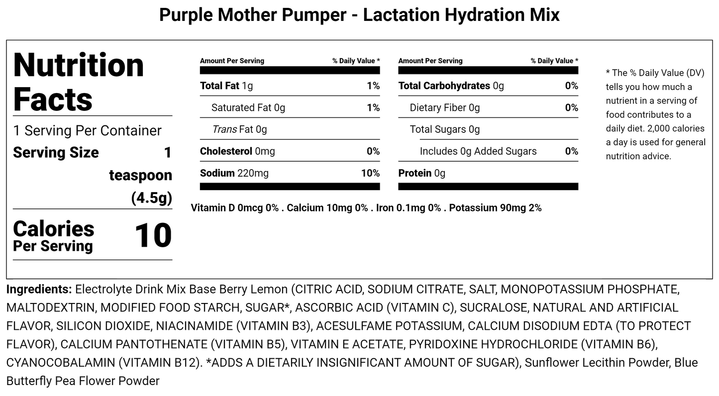 Purple Mother Pumper - Lactation Drink Mix