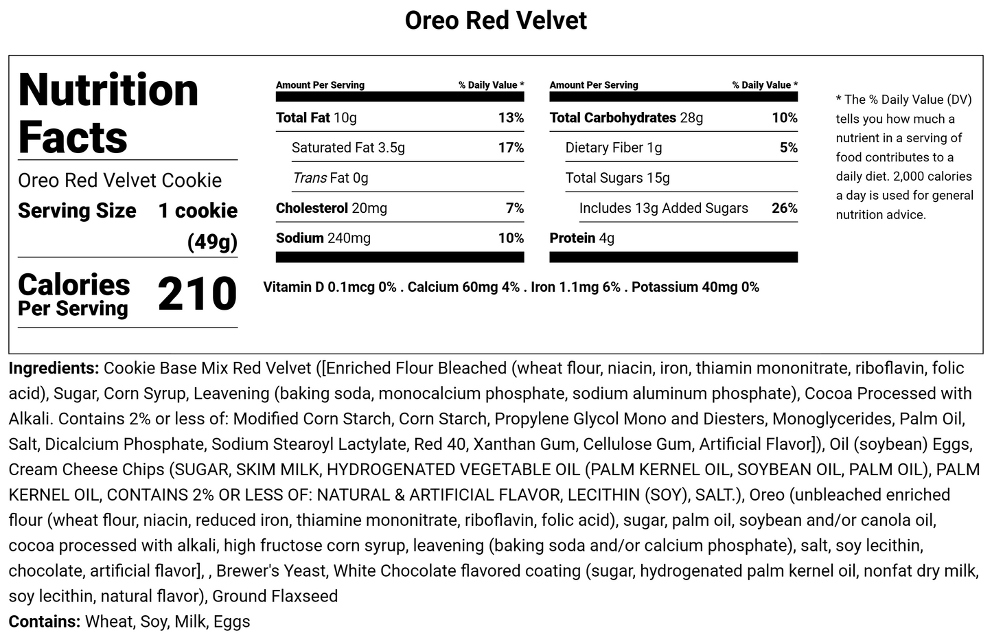 Oreo Red Velvet - Lactation Cookies