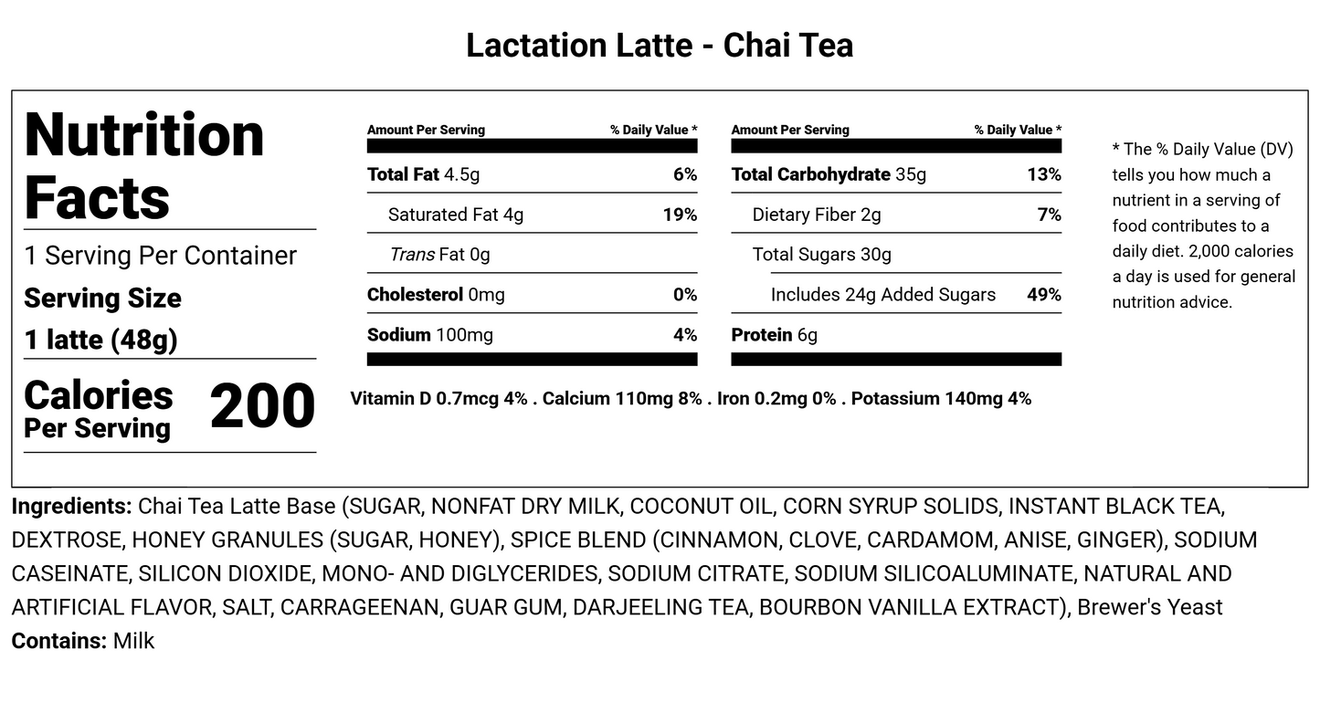 Lactation Latte Mix