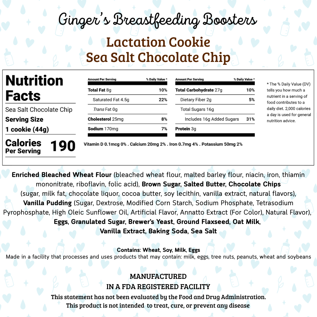 Sea Salt Chocolate Chip - Lactation Cookies