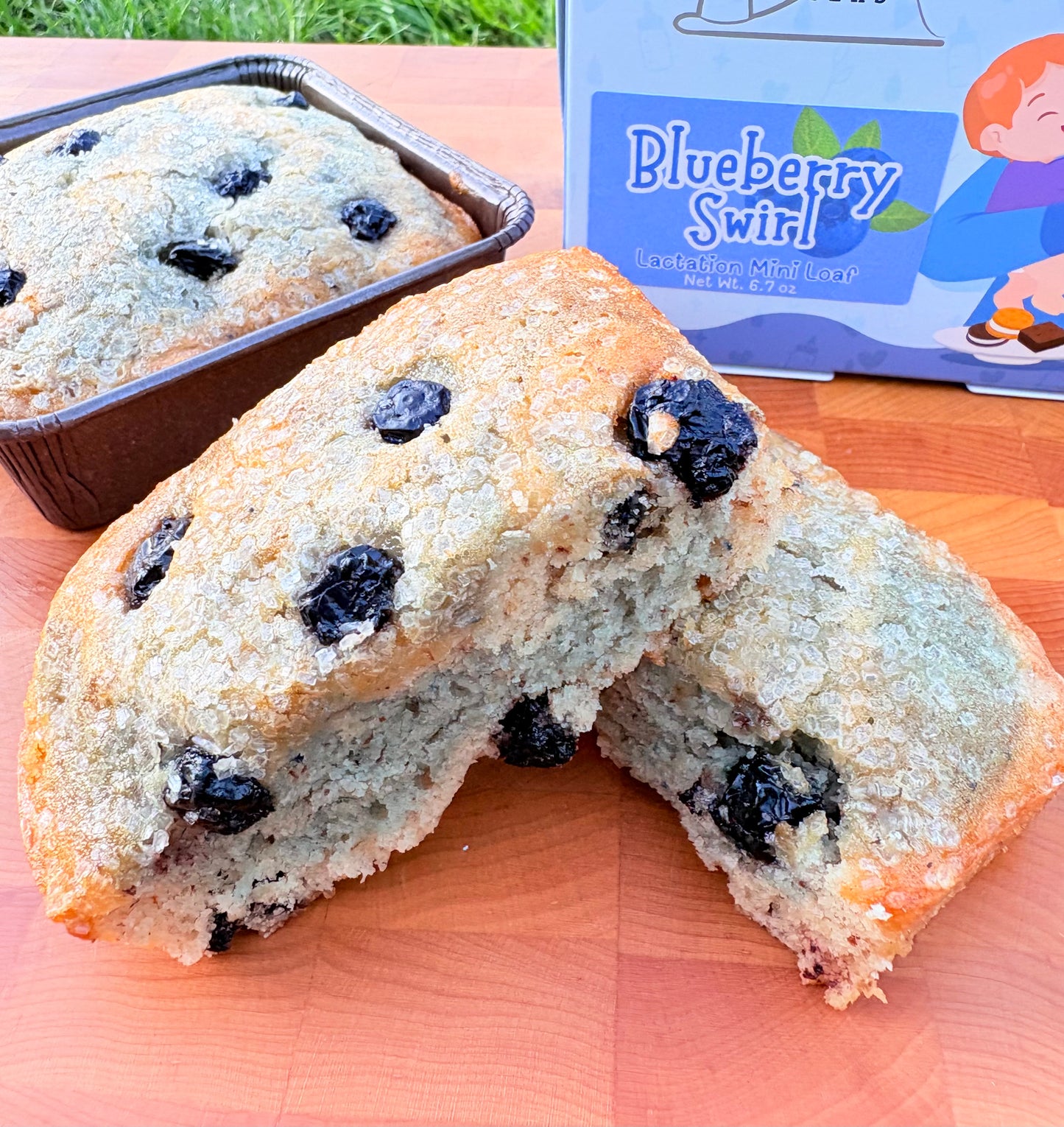 Blueberry Swirl - Lactation Mini Loaf