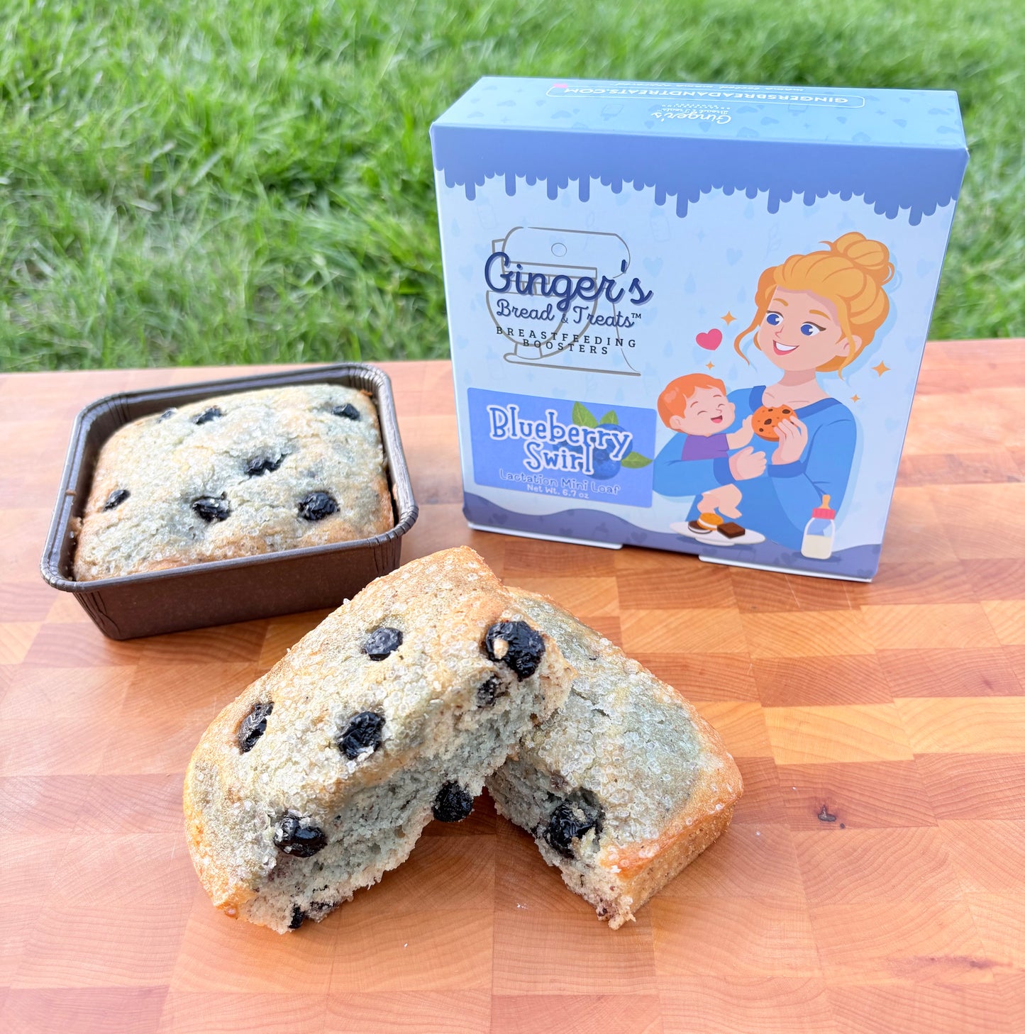 Blueberry Swirl - Lactation Mini Loaf