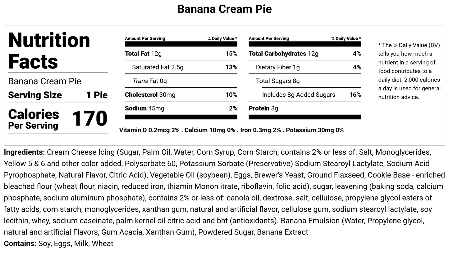 Banana Cream Pie - Lactation Treat 4pk