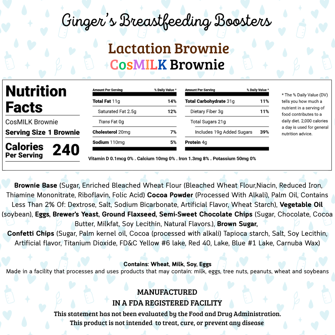 CosMilk Brownies - Lactation Brownies