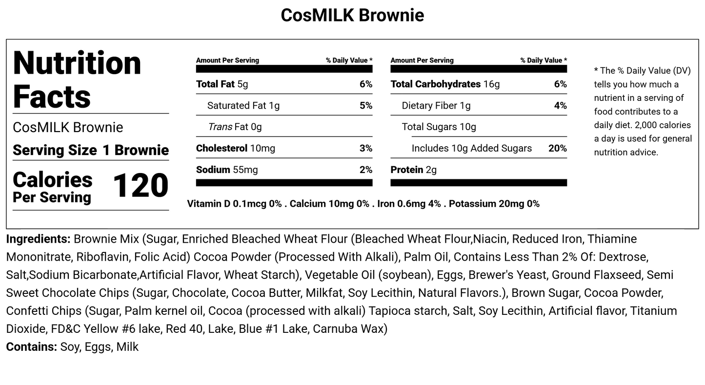 CosMILK Brownie Bites - Lactation Brownies