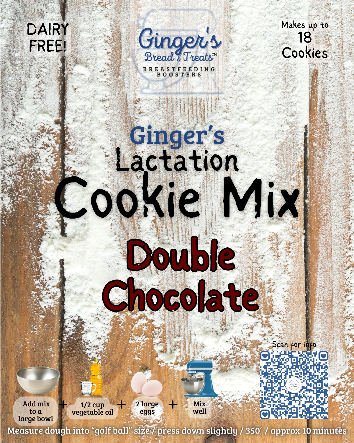 Dry Mix Double Chocolate - Lactation Cookie Mix