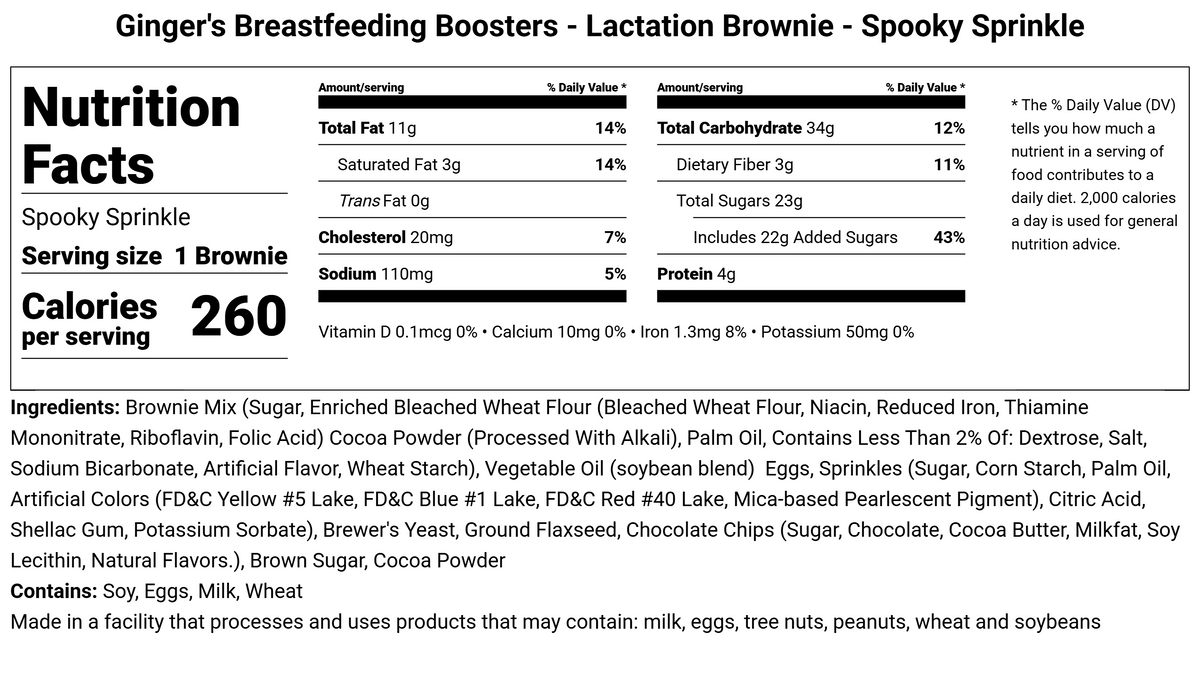Spooky Sprinkle - Lactation Brownies 6pk